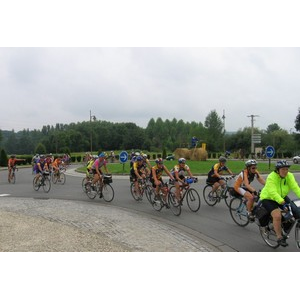 Le vélo de paille - Pour l'occasion, sur le rond-point, un mystérieux personnage sur son vélo de paille accueillait les visiteurs d'un jour.