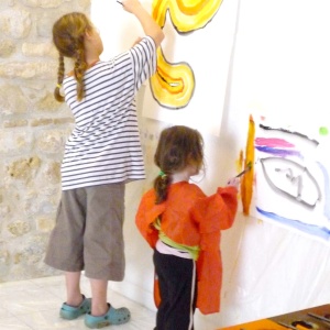 Peinture avec les enfants